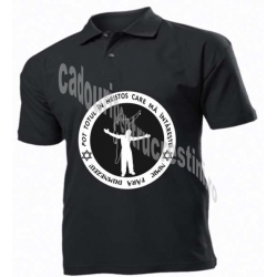 Tricou polo negru Pot totul in Hristos..